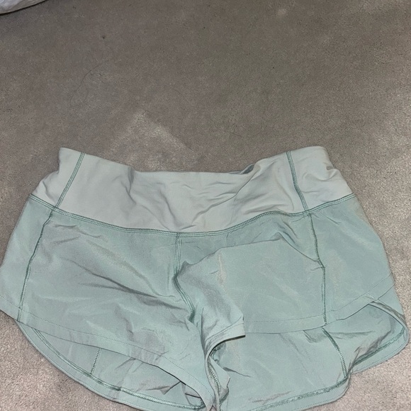 Lululemon light blue speed up shorts - Picture 2 of 3
